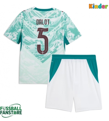 Portugal Diogo Dalot #5 Replik Auswärtstrikot Kinder WM 2026 Kurzarm (+ Kurze Hosen)